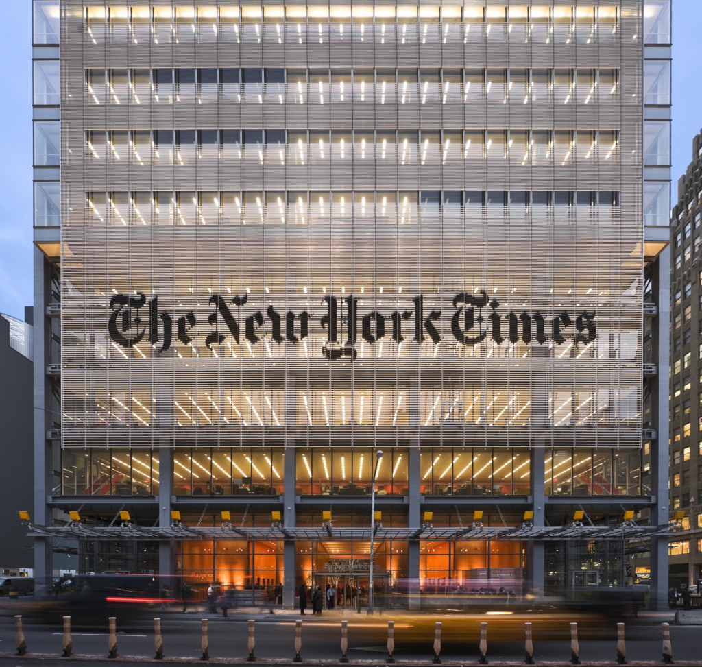 렌조 피아노, 뉴욕 타임스 빌딩
